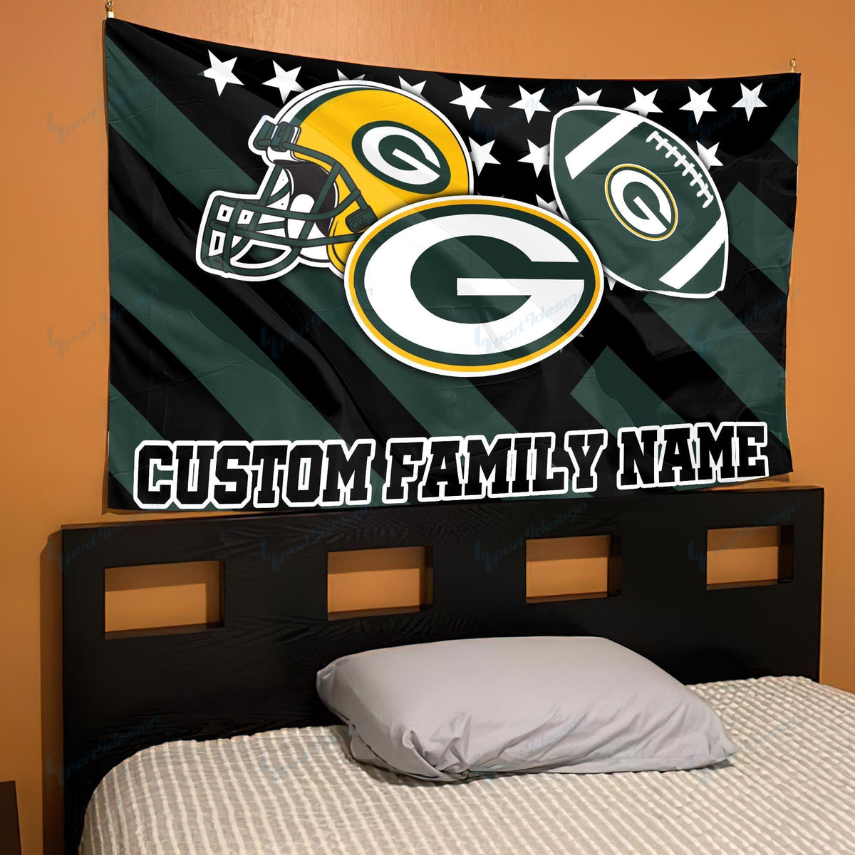 Green Bay Packers Personalized Flag 75