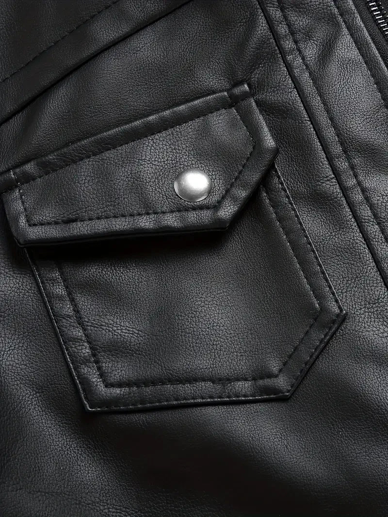 Minnesota Vikings Premium & Ultra-Thick Leather Jacket with Fleece Hood 21
