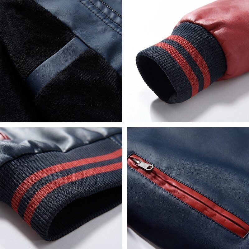 Indianapolis Colts Premium Fleece-Lined Leather Bomber Jacket BG30