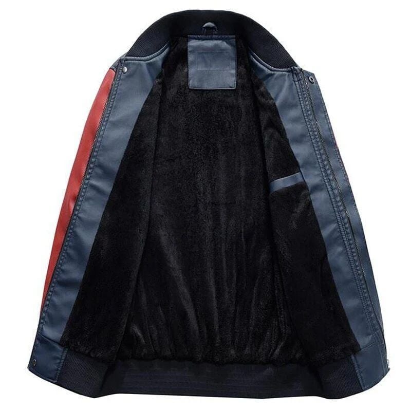 Chicago Bears Premium Fleece-Lined Leather Bomber Jacket BG33
