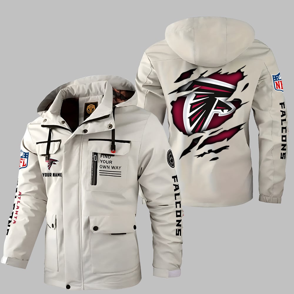 Atlanta Falcons Personalized Winter Windbreaker Jacket ANZWWJ33