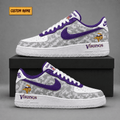 Minnesota Vikings | Premium NFL Fear The Team AF1 Sneakers - VA36245