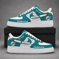 Miami Dolphins | Premium NFL Fear The Team AF1 Sneakers Personalized - VA37421