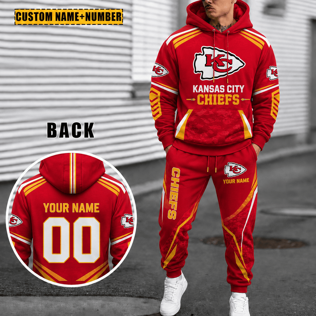 Kansas City Chiefs Personalized Combo Hoodie And Sweatpants Gift For Fan VA1019