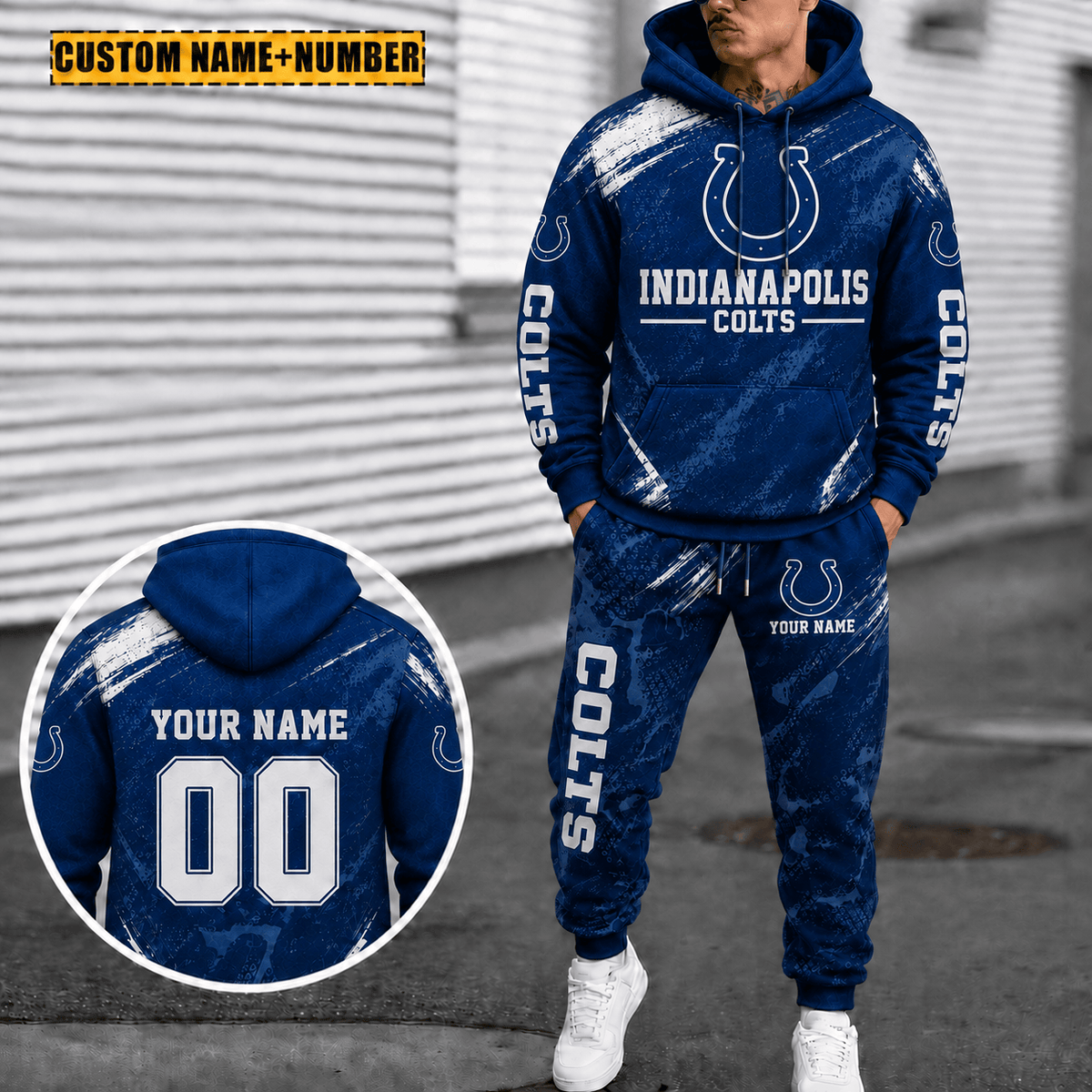 Indianapolis Colts Personalized Combo Hoodie And Sweatpants Gift For Fan VA1044