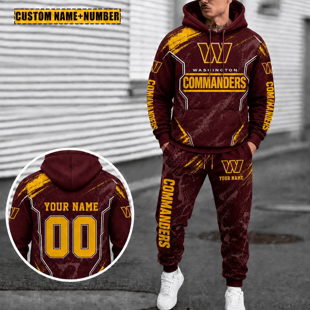 Washington Commanders Personalized Combo Hoodie And Sweatpants Gift For Fan VAN3130