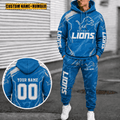 Detroit Lions Personalized Combo Hoodie And Sweatpants Gift For Fan VAN3131