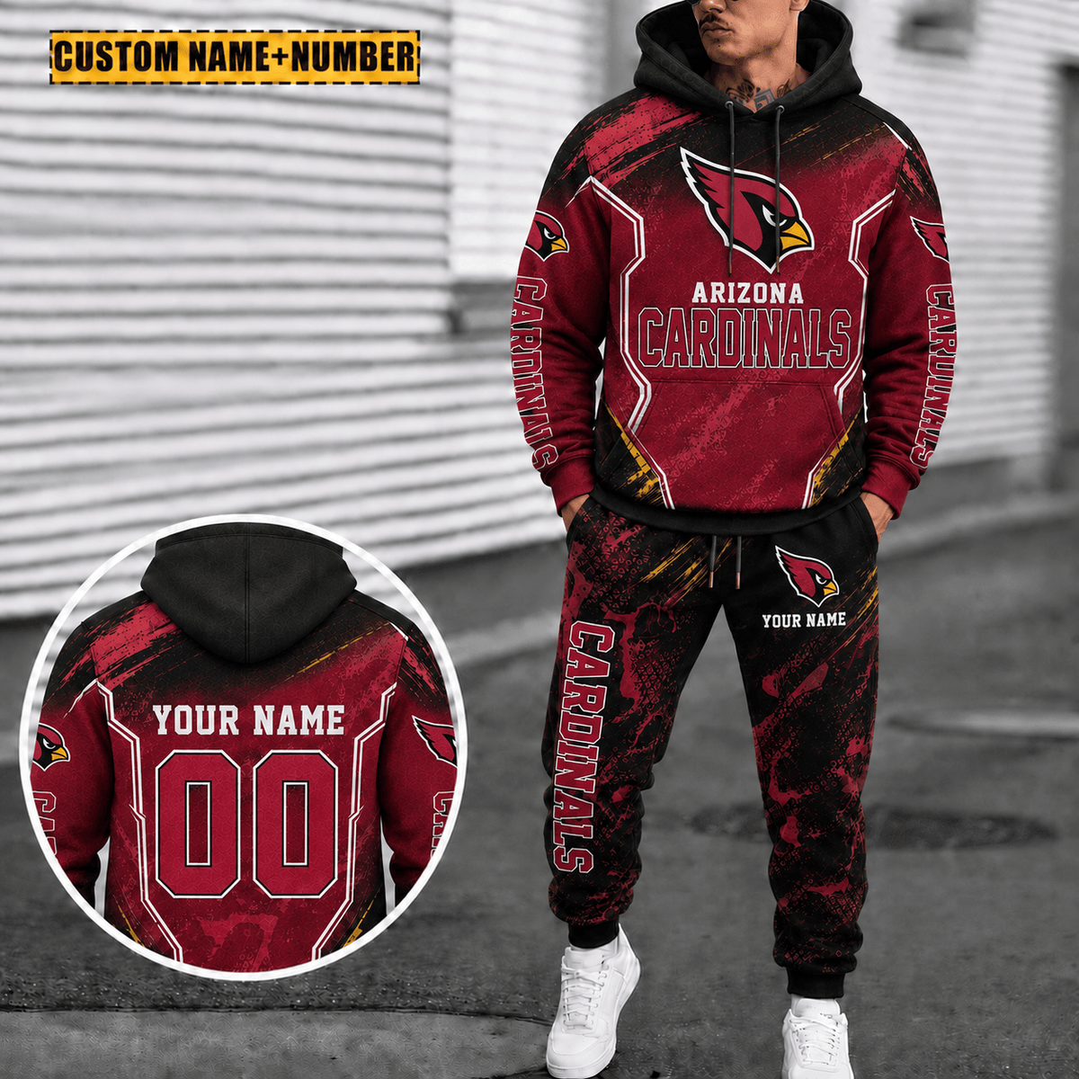 Arizona Cardinals Personalized Combo Hoodie And Sweatpants Gift For Fan VAN3134
