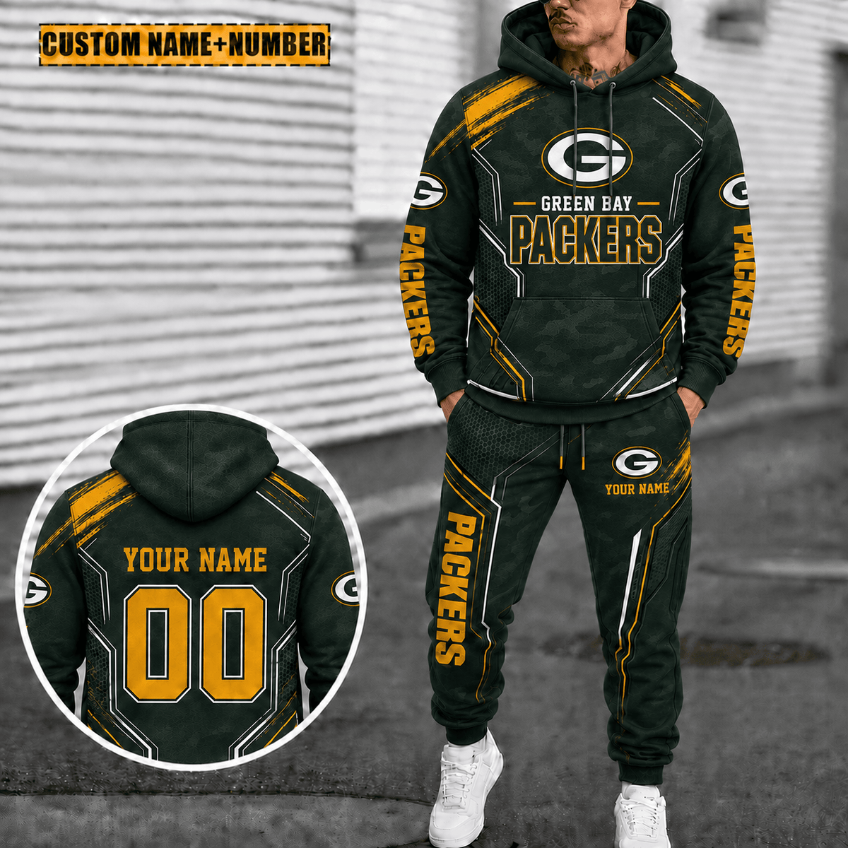 Green Bay Packers Personalized Combo Hoodie And Sweatpants Gift For Fan VAN5016