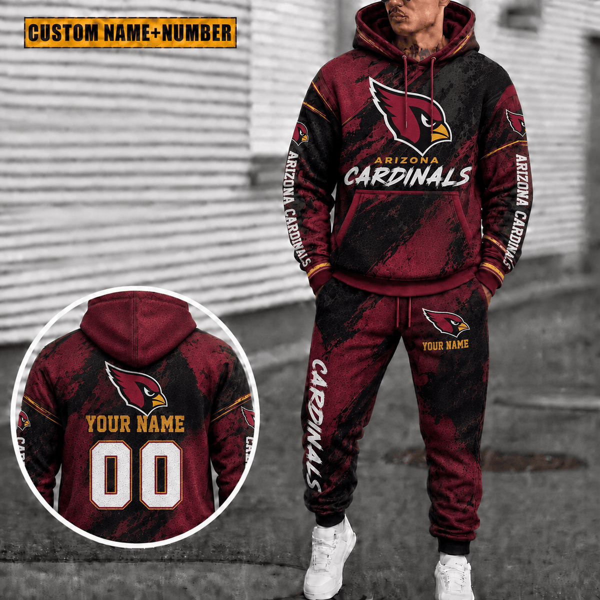 Arizona Cardinals Personalized Combo Hoodie And Sweatpants Gift For Fan VAN6145