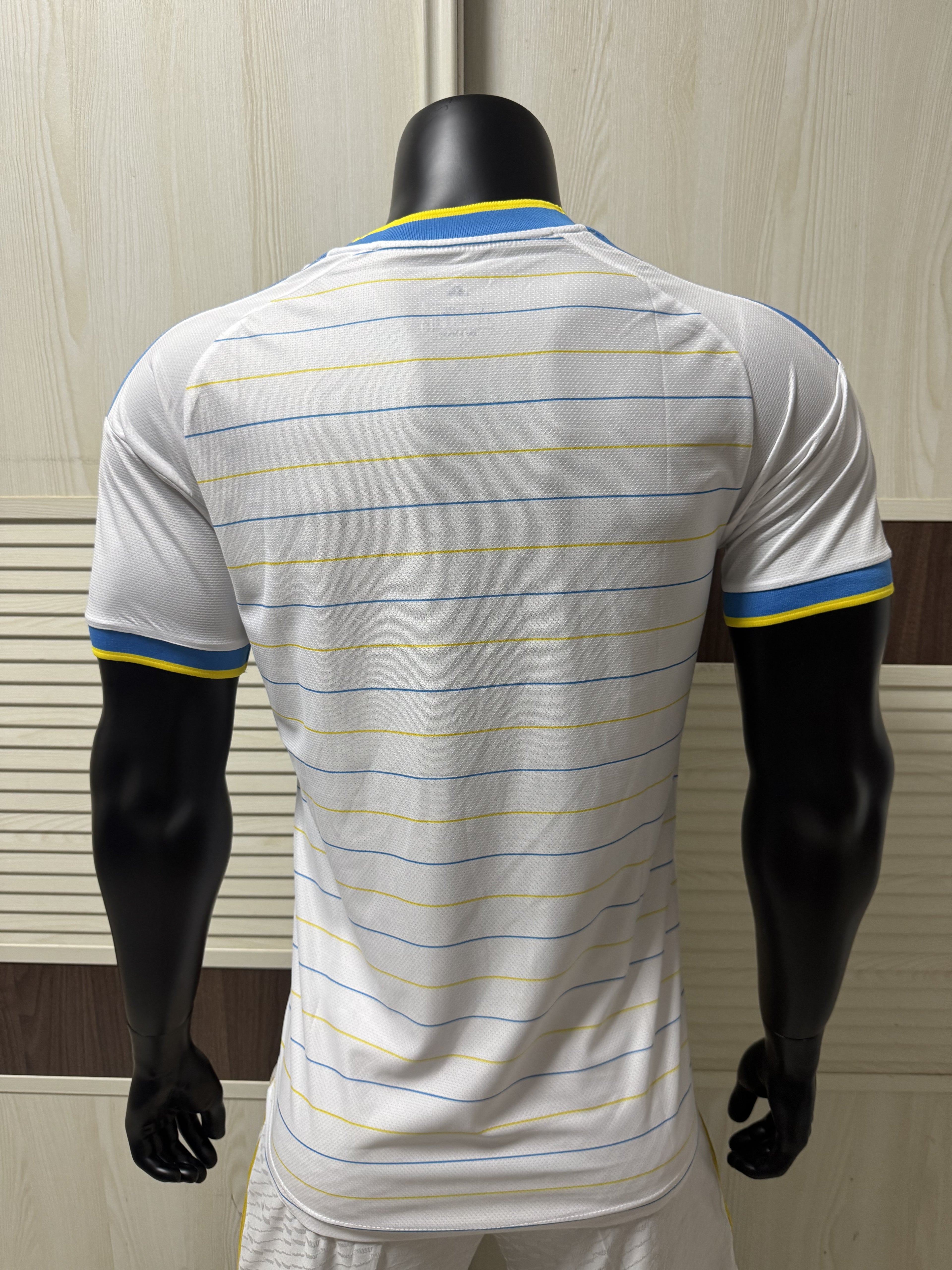 Leeds United 2627 WhiteBlueYellow Trim Player version home Jersey