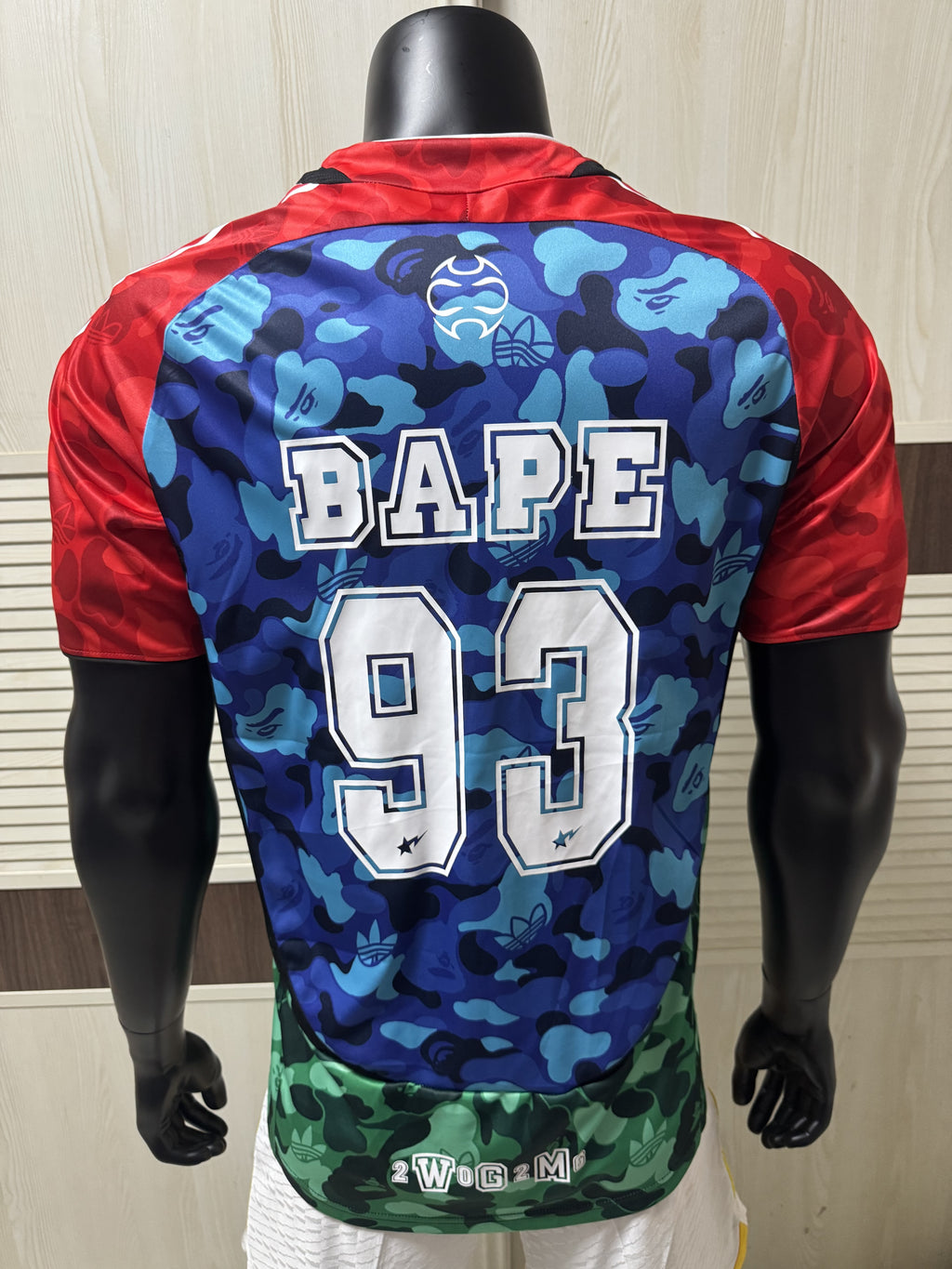 Adidas x BAPE Team Geist Jersey 'BlueRed'