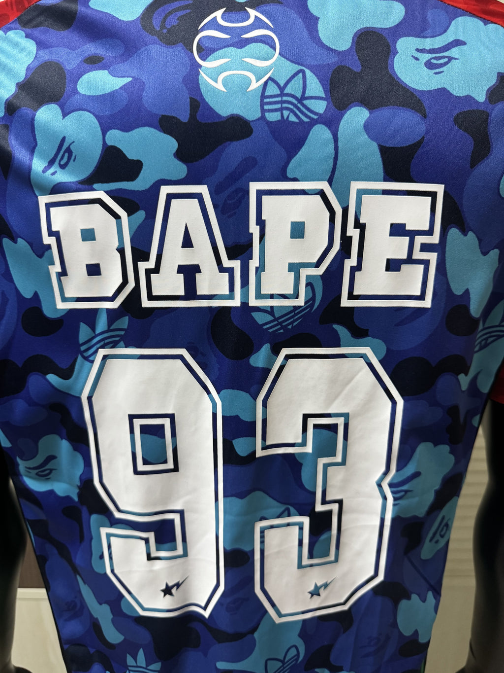 Adidas x BAPE Team Geist Jersey 'BlueRed'