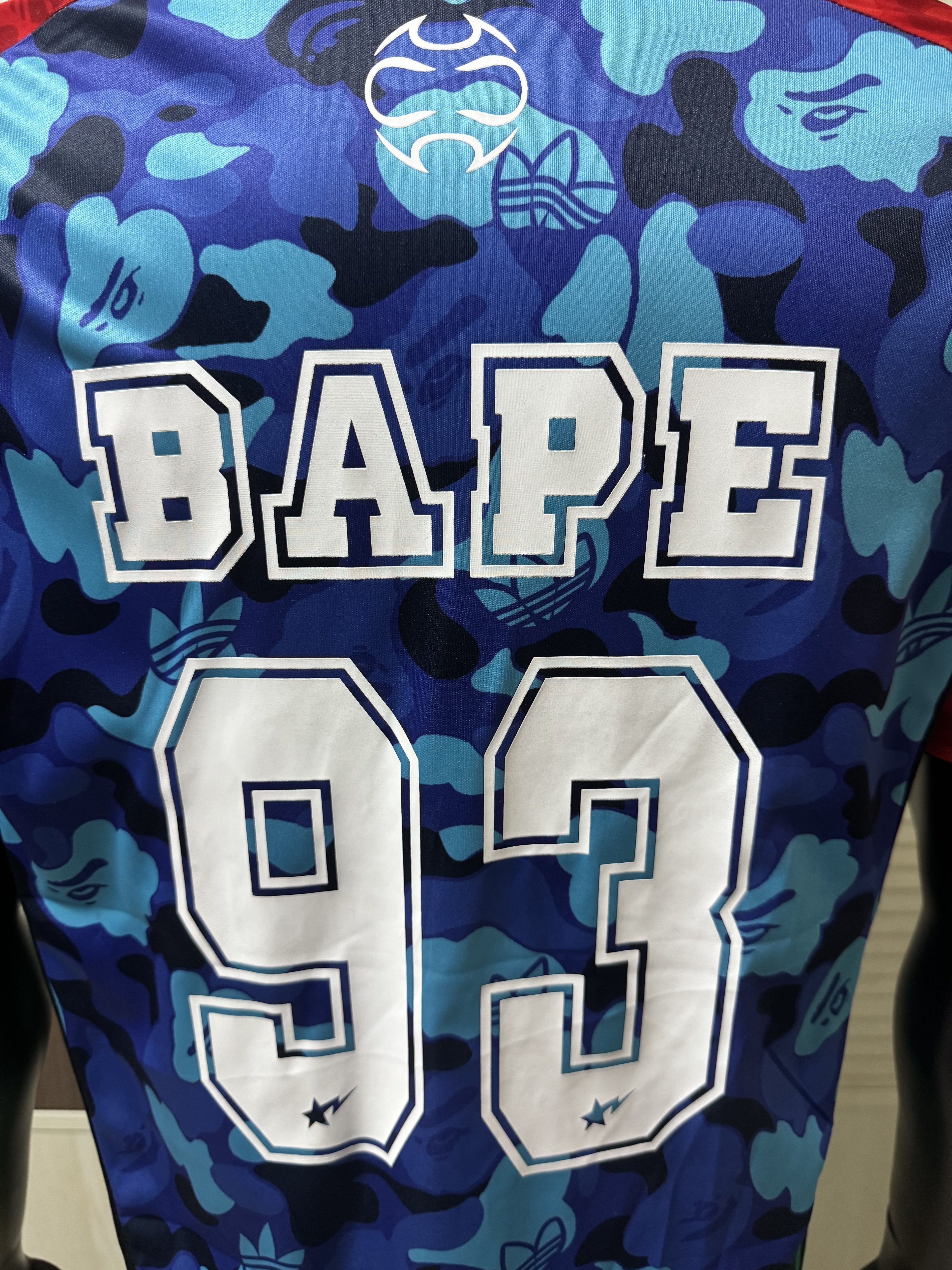 Adidas x BAPE Team Geist Jersey 'BlueRed'