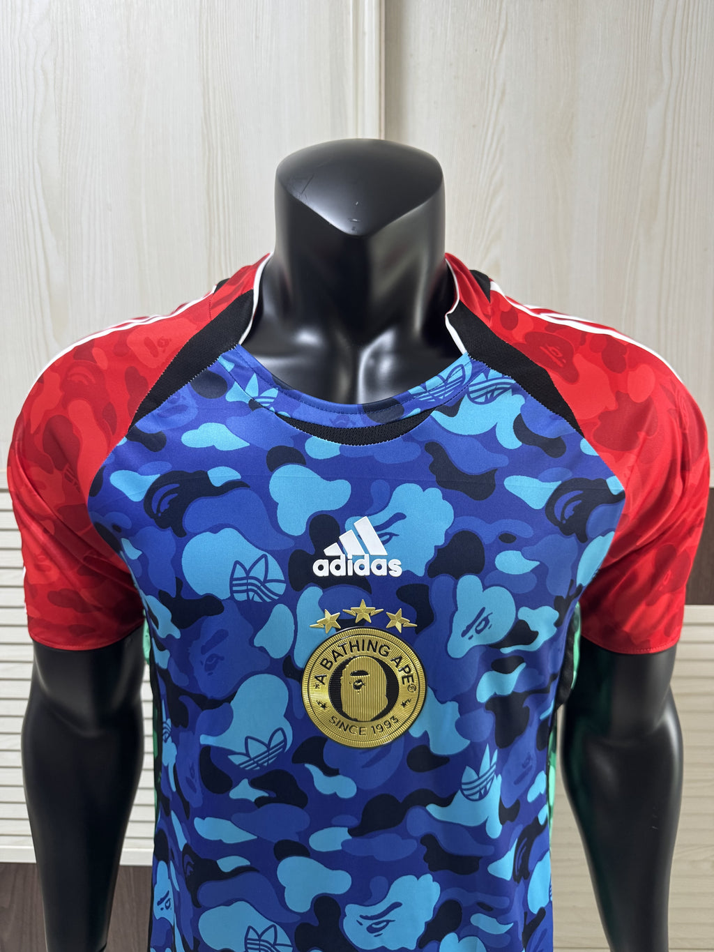 Adidas x BAPE Team Geist Jersey 'BlueRed'