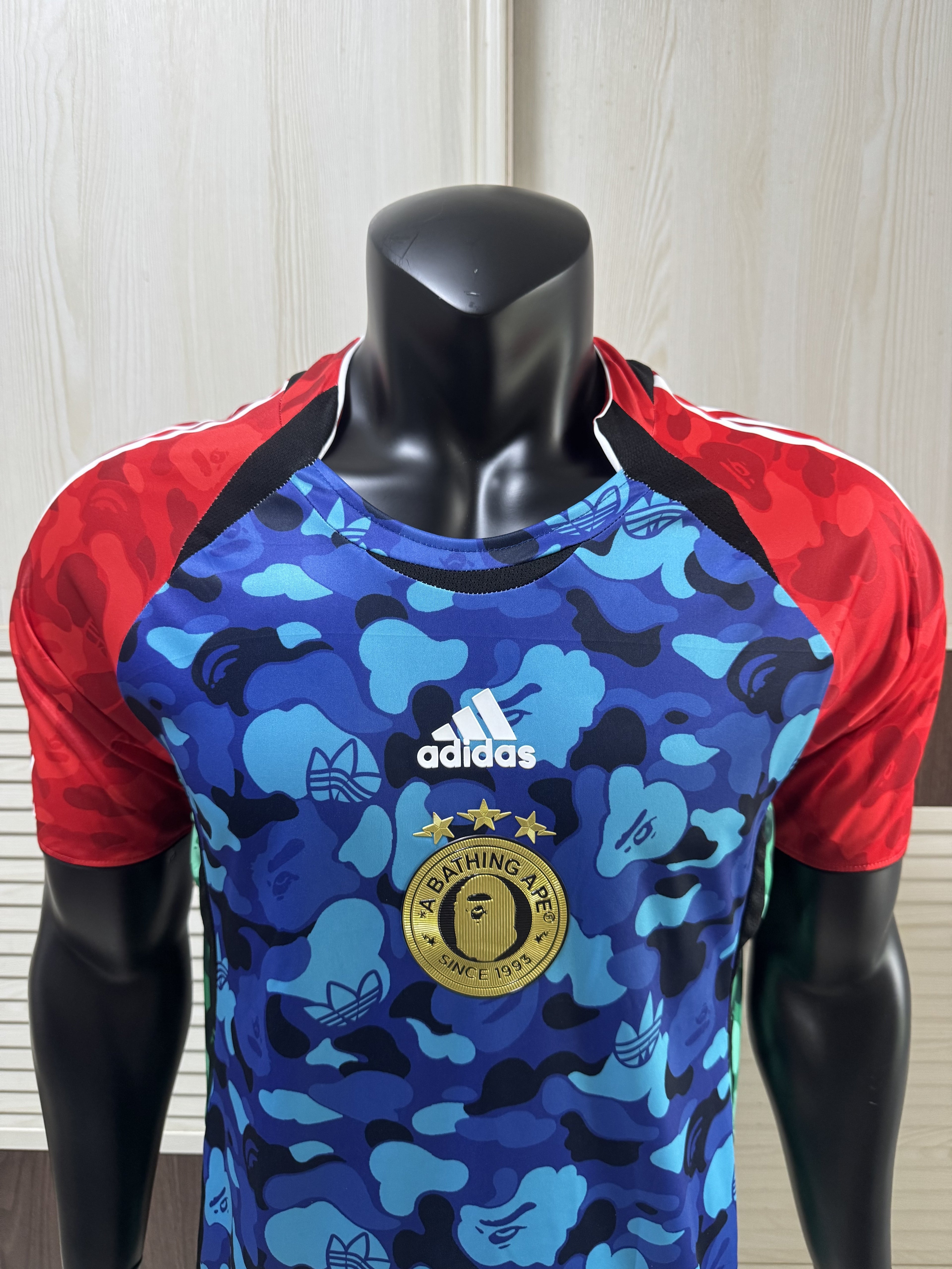 Adidas x BAPE Team Geist Jersey 'BlueRed'
