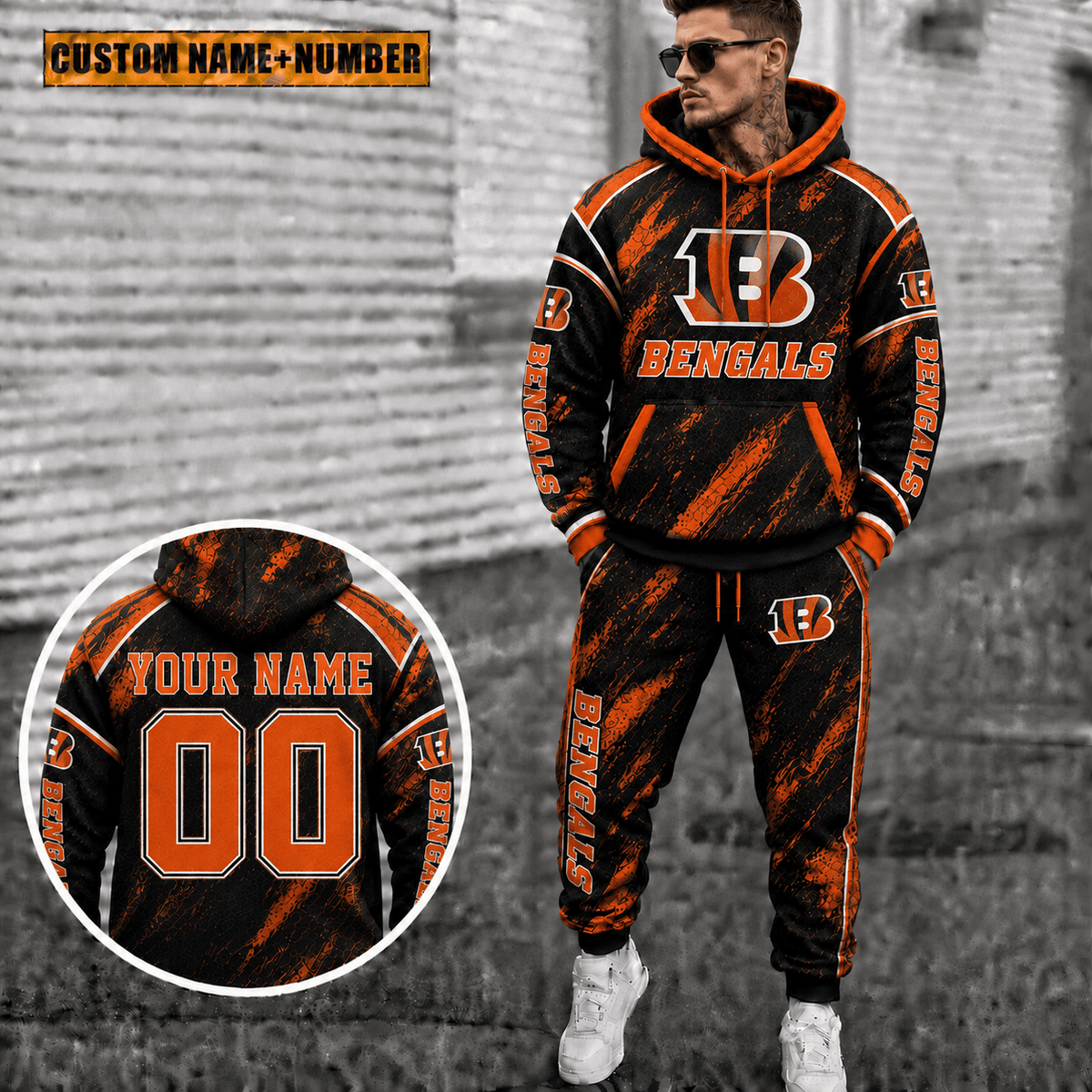 Cincinnati Bengals Personalized Combo Hoodie And Sweatpants Gift For Fan VAN8221