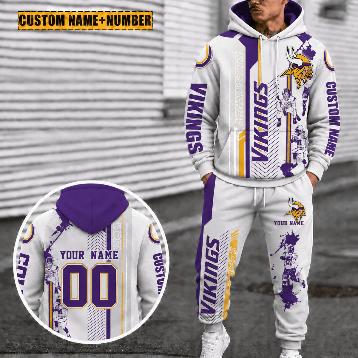 Minnesota Vikings Personalized Combo Hoodie And Sweatpants Gift For Fan VAN91121
