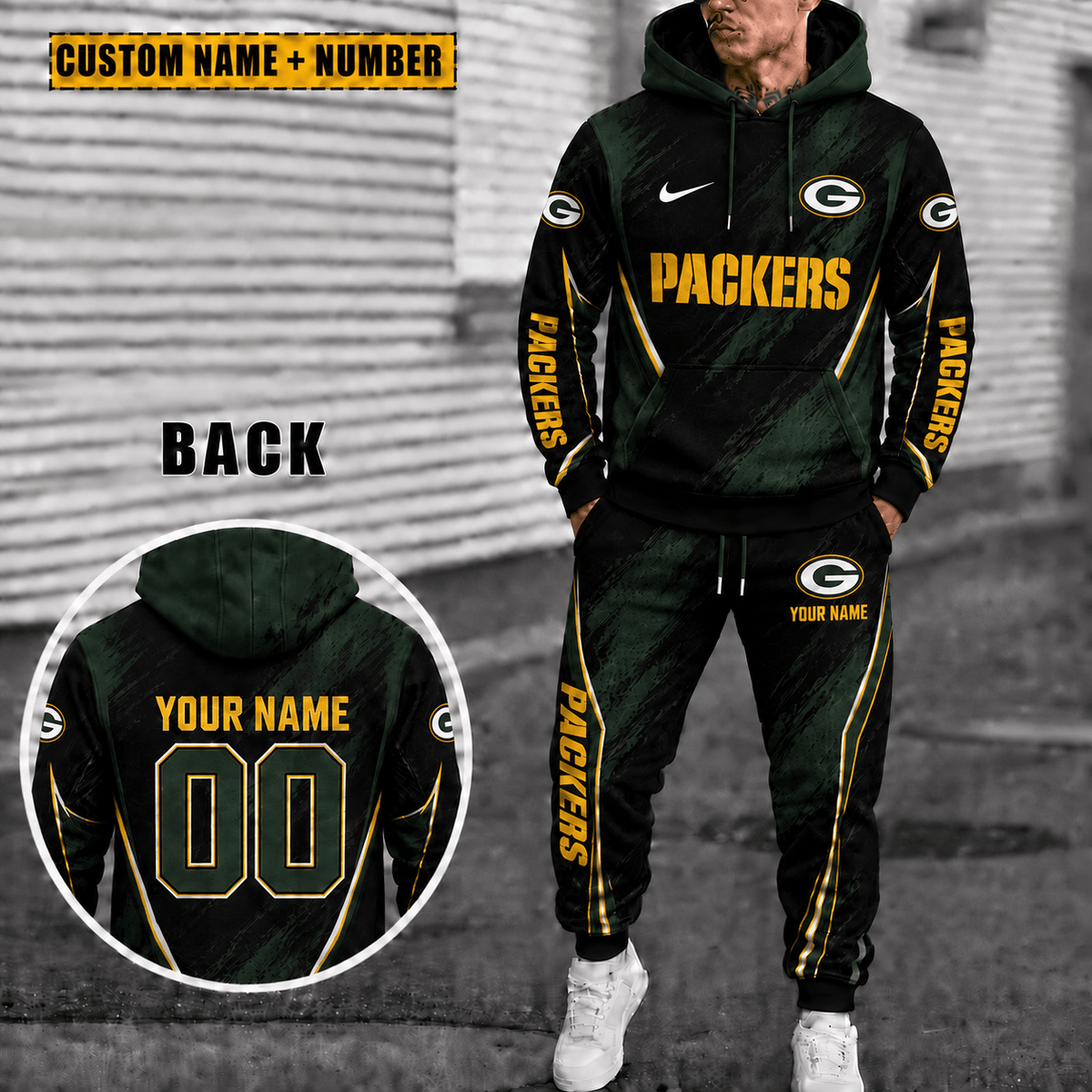 Green Bay Packers Personalized Combo Hoodie And Sweatpants Gift For Fan VAN6627