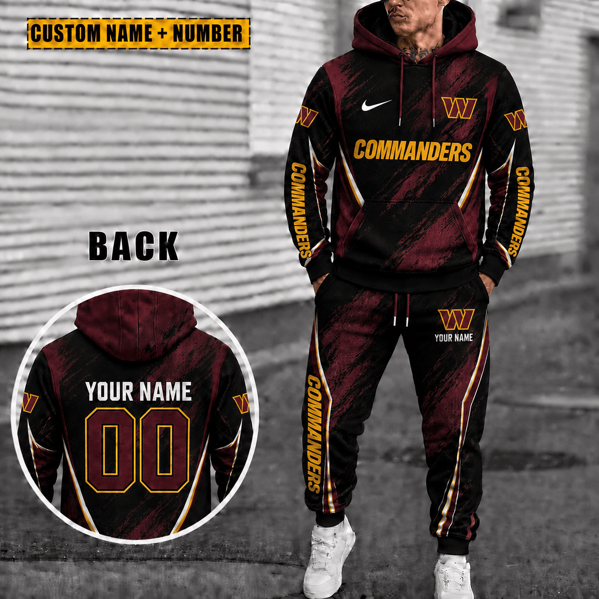 Washington Commanders Personalized Combo Hoodie And Sweatpants Gift For Fan VAN6631
