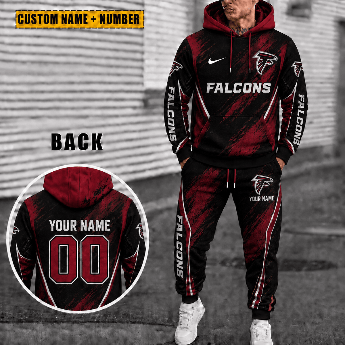 Atlanta Falcons Personalized Combo Hoodie And Sweatpants Gift For Fan VAN6638