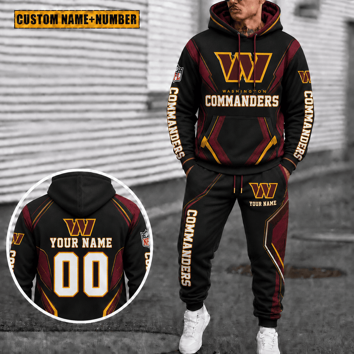Washington Commanders Personalized Combo Hoodie And Sweatpants Gift For Fan VAN44121