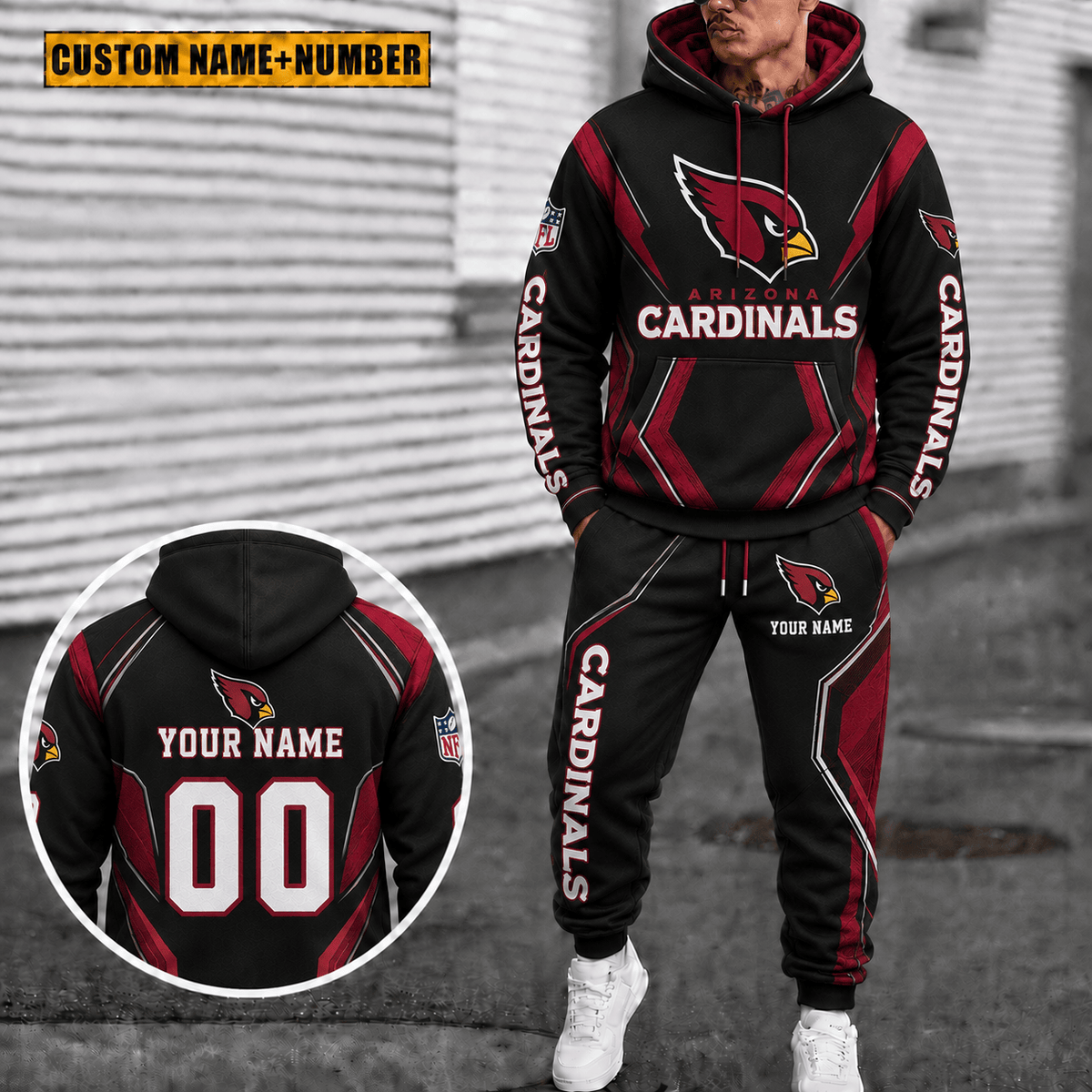 Arizona Cardinals Personalized Combo Hoodie And Sweatpants Gift For Fan VAN44125