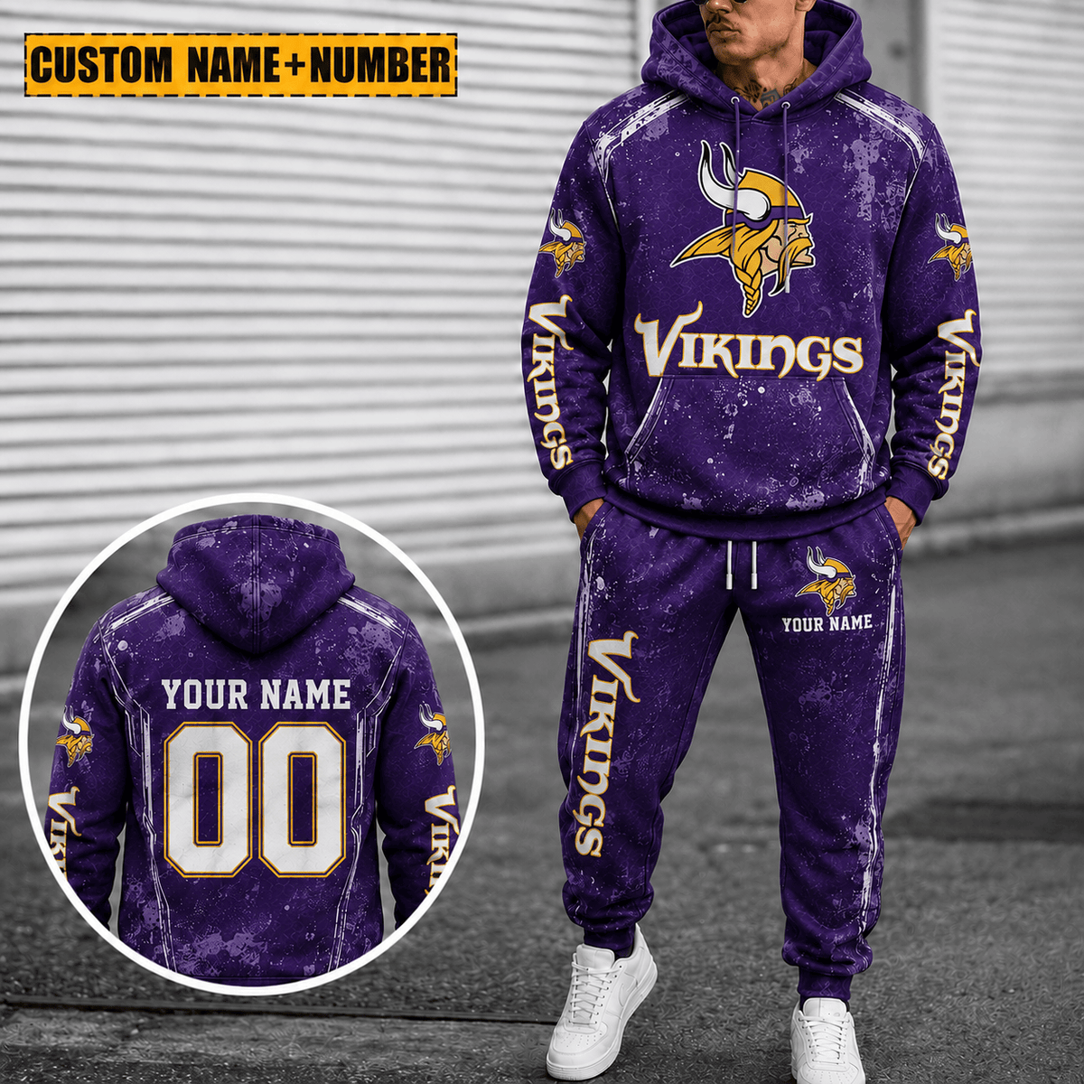 Minnesota Vikings Personalized Combo Hoodie And Sweatpants Gift For Fan VAN77175
