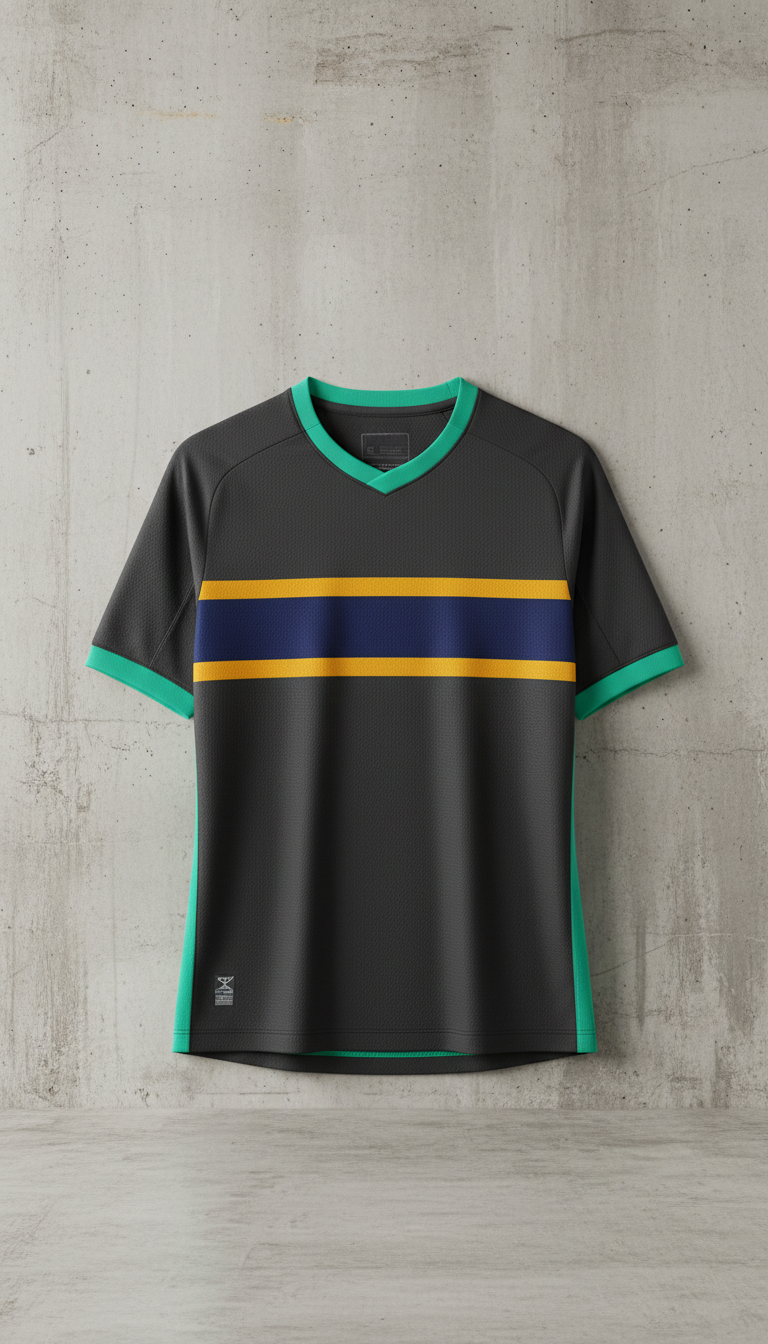 Supporter black third kit soccer jersey