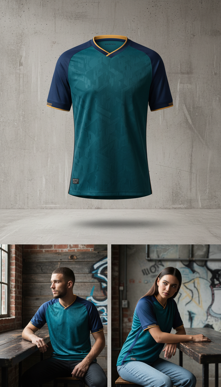 Teal accent collector's edition soccer jersey
