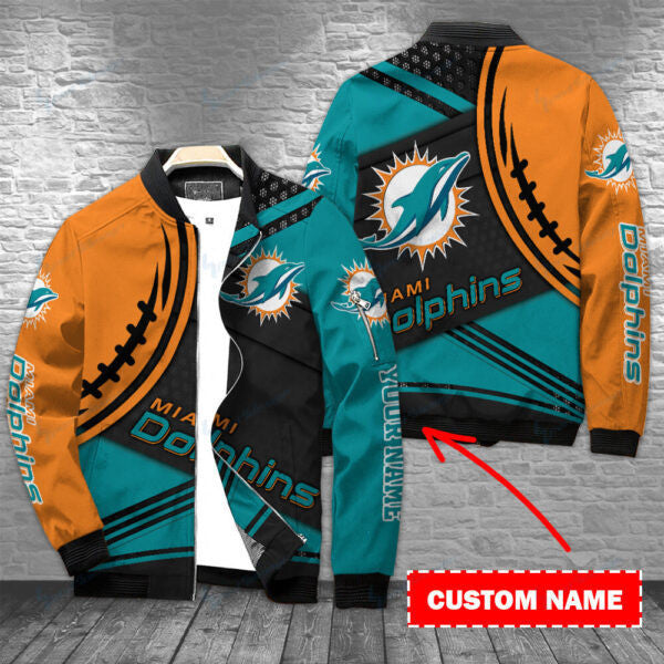 Miami Dolphins Personalized Bomber Jacket BG453