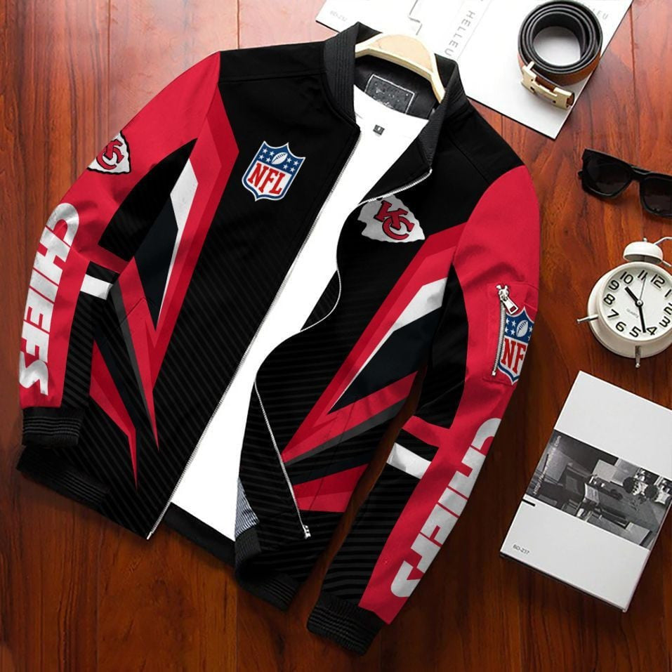 NFL Kansas City Chiefs Bomber Jacket Nicegift 3BBA7V8
