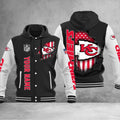 NFL Kansas City Chiefs (Your Name) Hooded Baseball Jacket 3D Nicegift HBJQ7O1