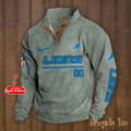 Detroit Lions Premium Stand-Collar Game-Day Pullover - Engineered Warmth & Personalized Name S9DBSCH075