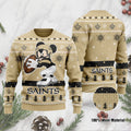 New Orleans Saints Mickey Mouse Funny All Over Print Thicken Sweater HFV