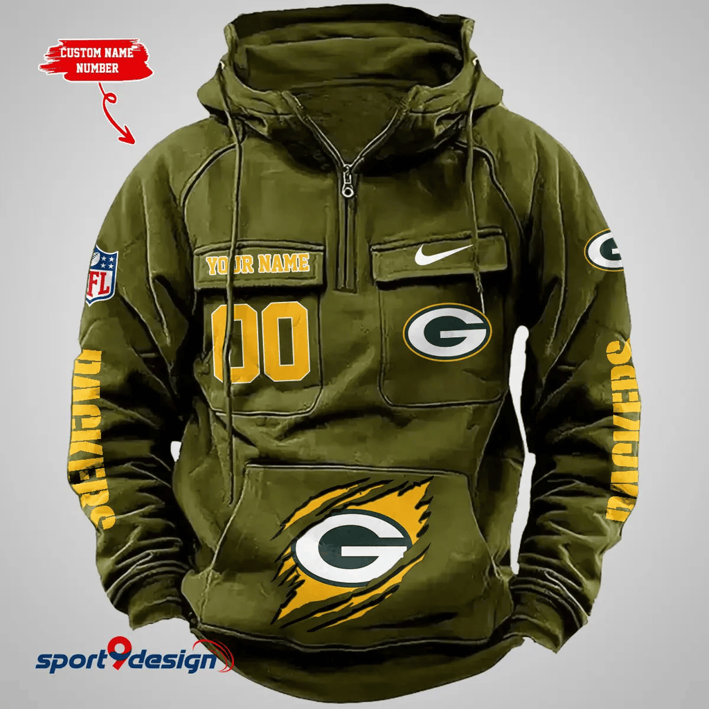 Green Bay Packers Vintage Men Hoodie AZVMHD158