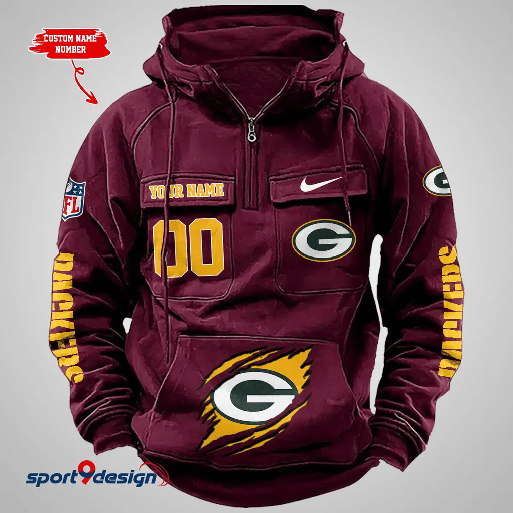 Green Bay Packers Vintage Men Hoodie AZVMHD158