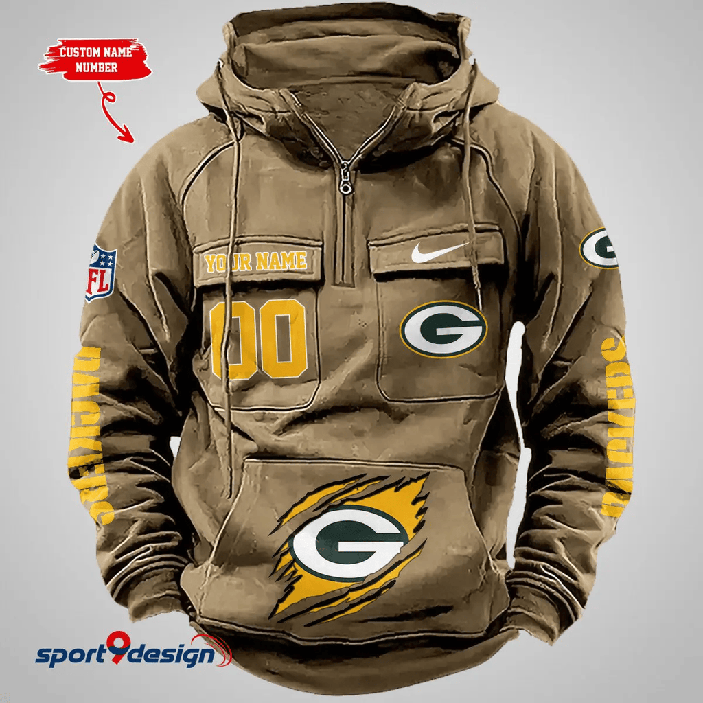 Green Bay Packers Vintage Men Hoodie AZVMHD158