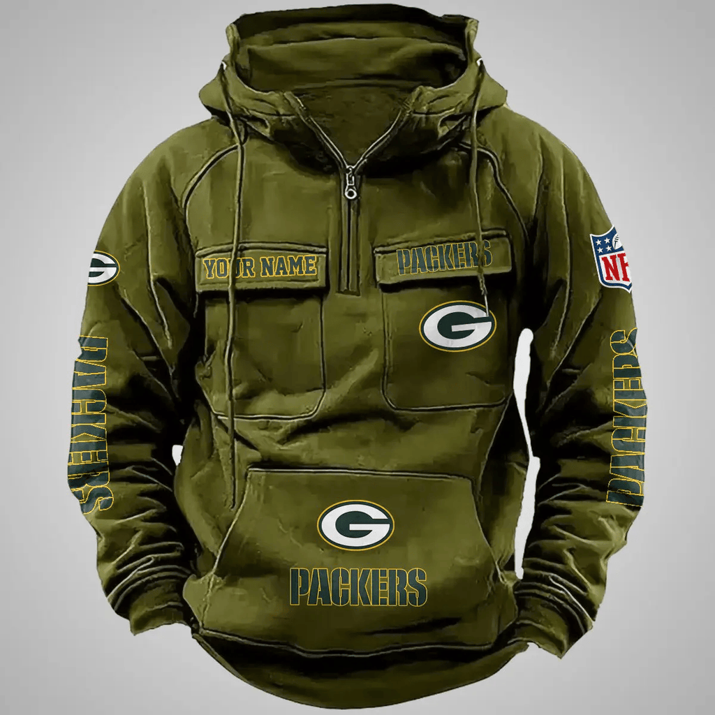 Green Bay Packers Vintage Men Hoodie AZVMHD104