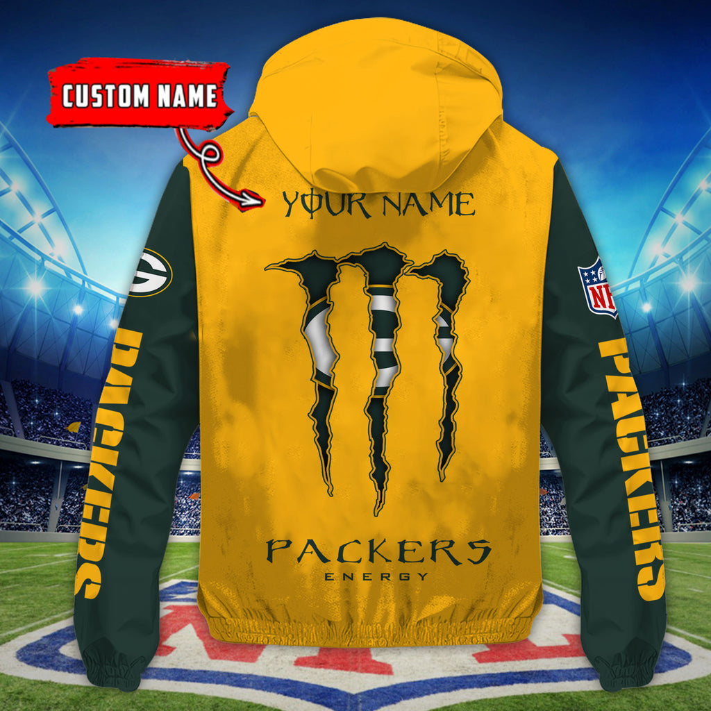 Green Bay Packers Custom Windbreaker Outdoor Jacket Sport Fan Gift SPTWJACKET044