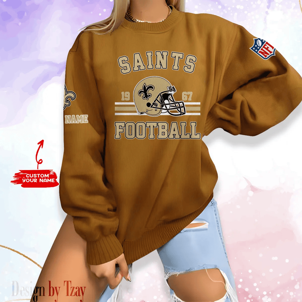New Orleans Saints Personalized Fashion Design New Woolen Sweater BGSWT239