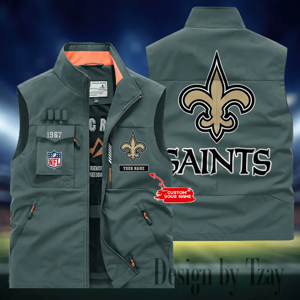 New Orleans Saints Sleeveless Jacket Multicolor S9SLJK120