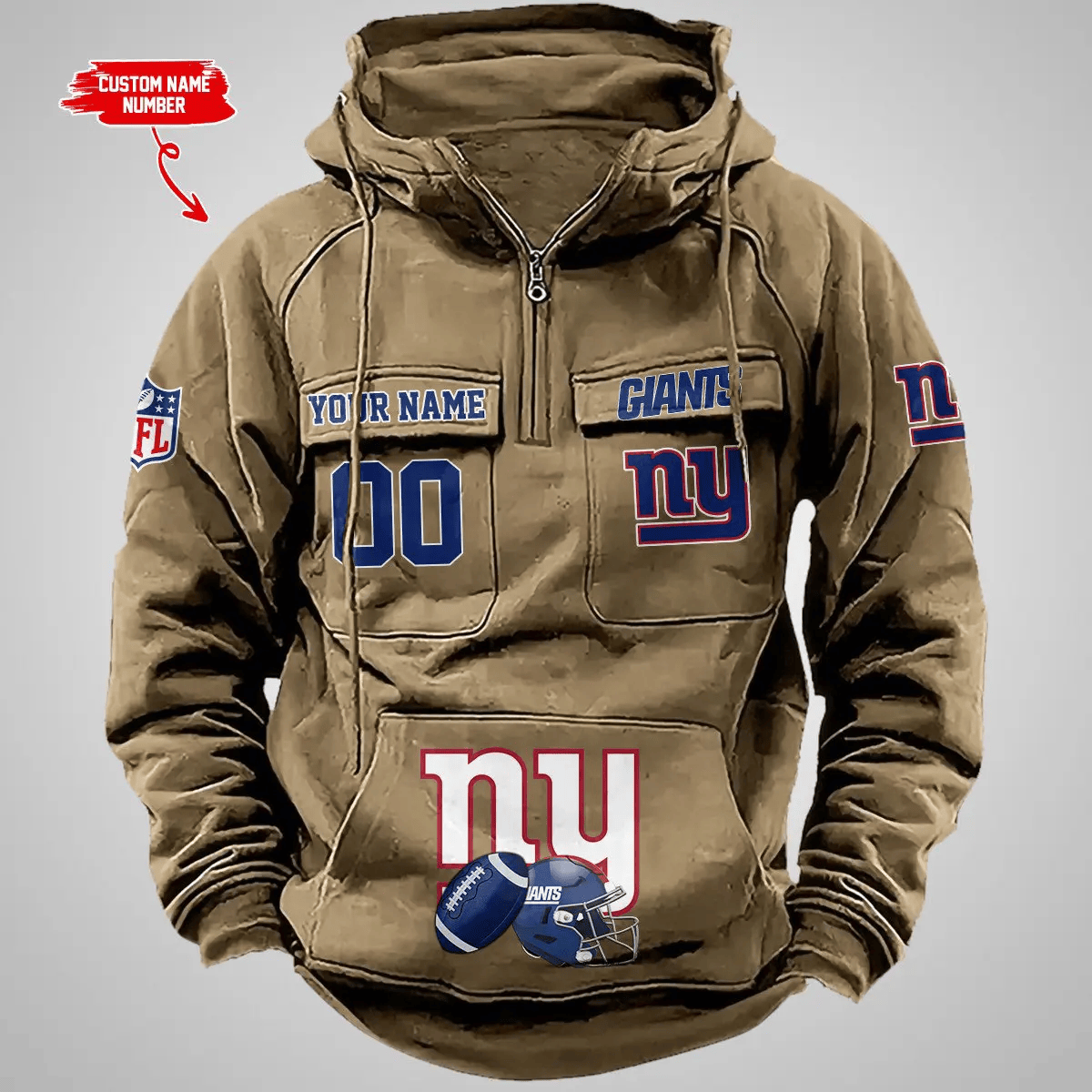 New York Giants Vintage Men Hoodie AZVMHD237