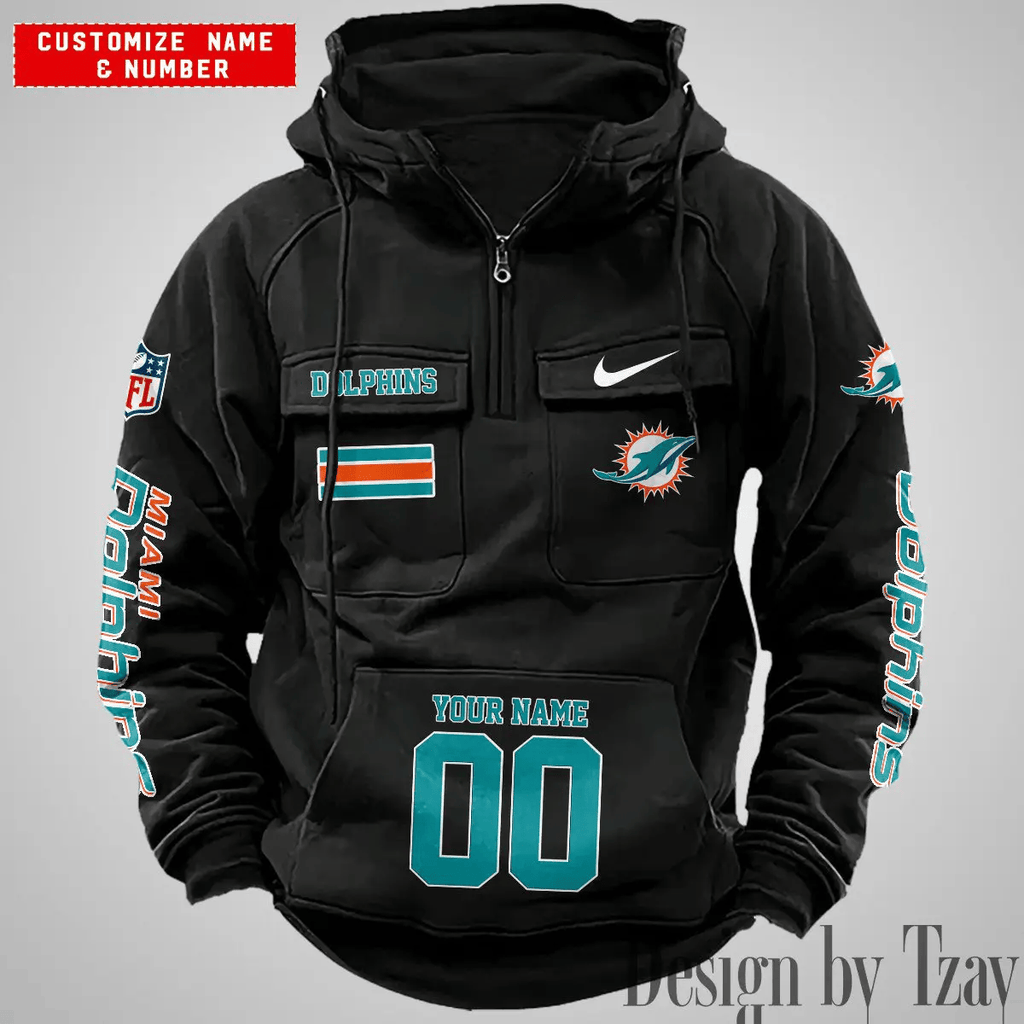 Miami Dolphins Vintage Men Hoodie DV2 AZVMHD399