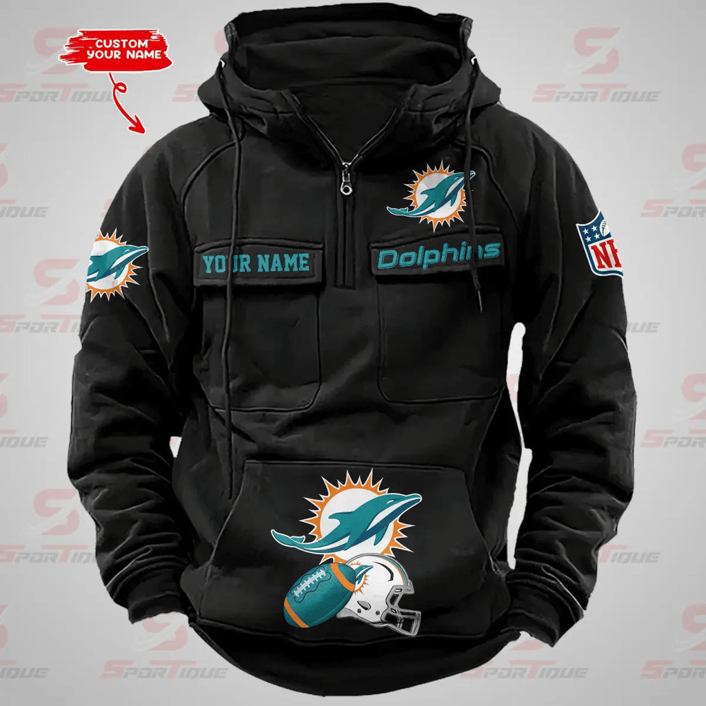 Miami Dolphins Vintage Men Hoodie AZVMHD370