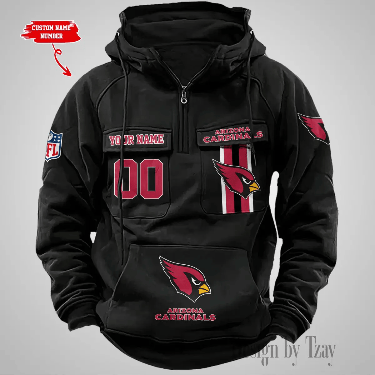 Arizona Cardinals Vintage Men Hoodie DV2 AZVMHD412