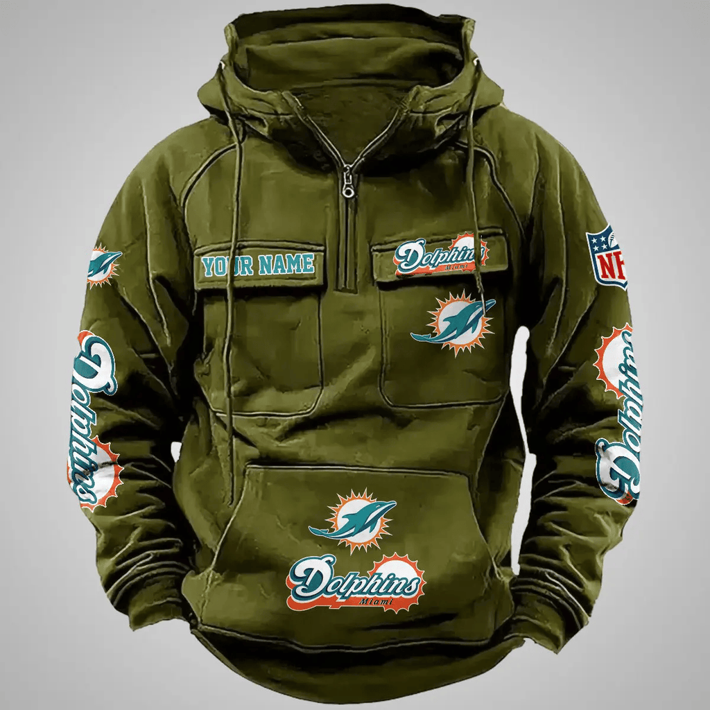 Miami Dolphins Vintage Men Hoodie AZVMHD101