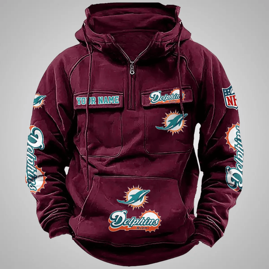 Miami Dolphins Vintage Men Hoodie AZVMHD101