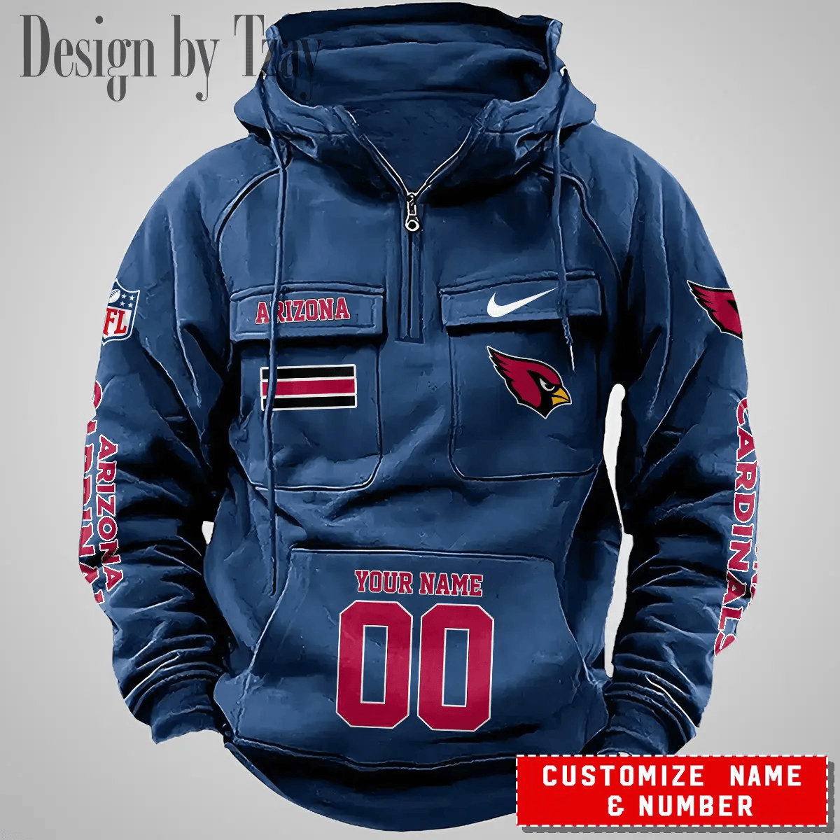 Arizona Cardinals Vintage Men Hoodie DV2 AZVMHD380