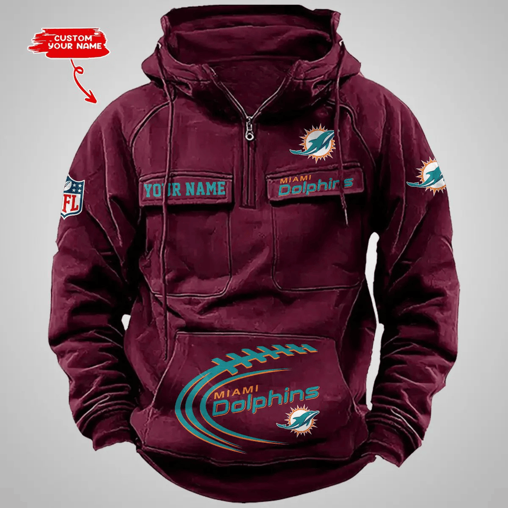 Miami Dolphins Vintage Men Hoodie AZVMHD127